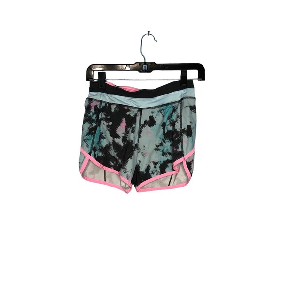 IVIVVA Lululemon Girls Short Size 12 Green Pink Athletic Casual Workout - Picture 1 of 6